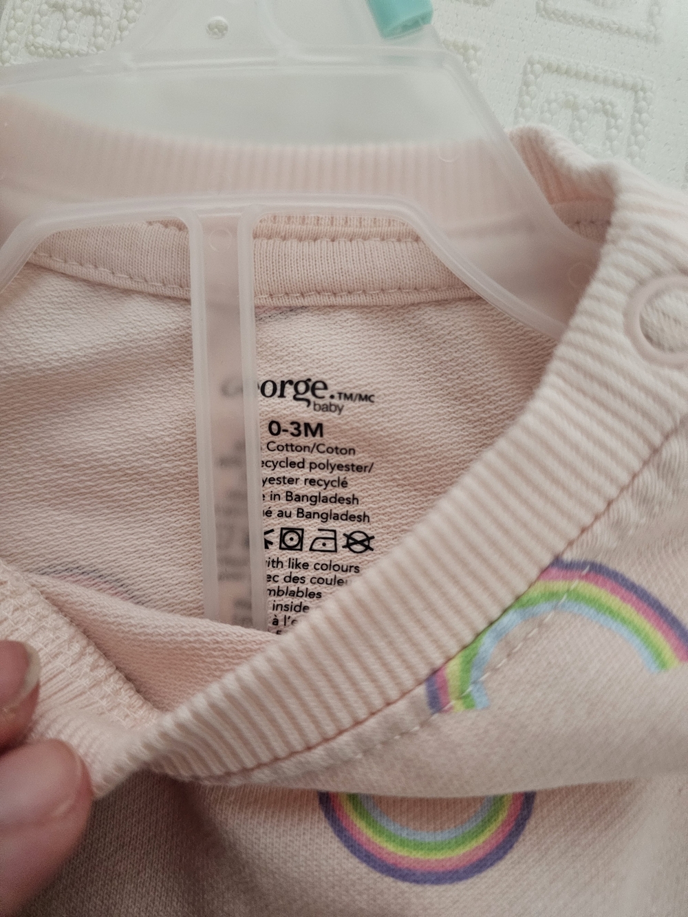 🔥 Bundle • 2/12 🔥George Light Pink Rainbow Ruffle Pajama Set - Picture 3 of 4